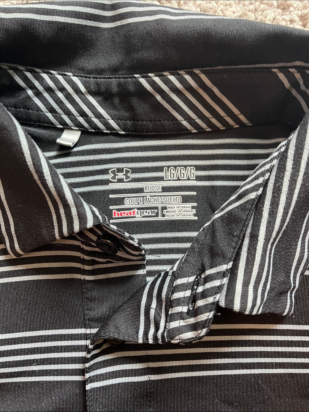Under Armour Men's Polo Shirts - Blue, Red, Black Stripe Set of 3 - Picture 3 of 8
